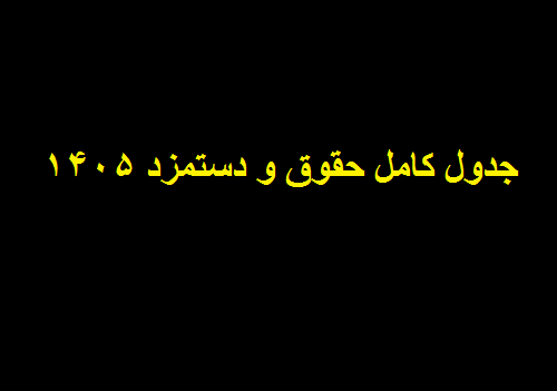 جدول کامل حقوق و دستمزد ۱۴۰۵ منتشر شد؛ مجردها و متاهل ها بخوانند